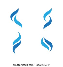 F and S Letter flame icon fire vector design template