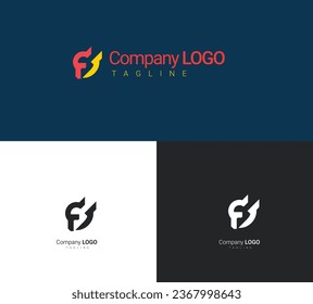 El concepto de logotipo de letras F y S con estilo geométrico. logo construido a partir de un dispositivo de apertura de frasco. describiendo un negocio de bar que es divertido y emocionante	