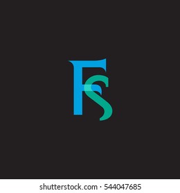 F and S  Letter logo design vector element