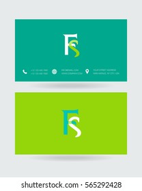 F & S Letter logo design vector element