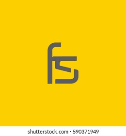 F and S Letter logo design vector element