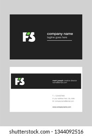 F S letters Joint logo icon with business card vector template.
