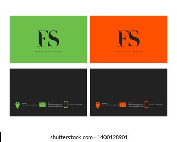 F S letters Joint logo icon vector for business card and corporate identity.