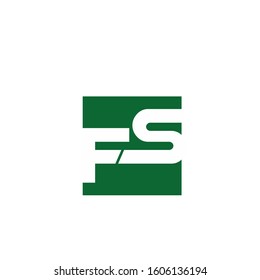 f s logo design simple modern template