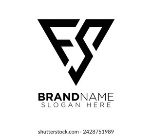 F S logo design vector template