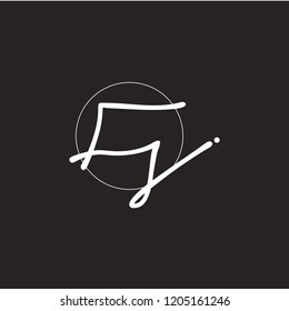 F S Signature initial logo template vector