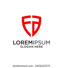 f a con plantilla de diseño gráfico de logotipo con protector de pantalla