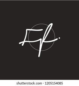 F F Signature initial logo template vector