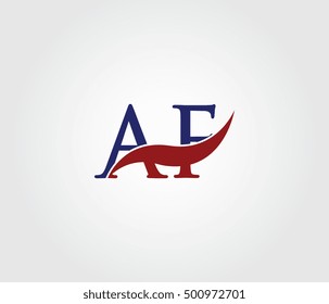 A and F Swoosh Initial Logo Letters For Business Card, Download, Project, Template Design, Vector Element and Business Identity.