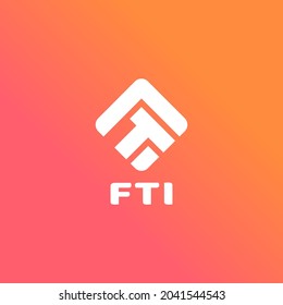 F T I Buchstaben Logo Initialen eleganter abstrakter Premium Vektor