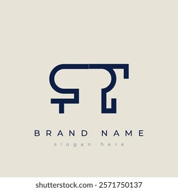F and T logo design. FT abstract Letters Logo Monogram. This logo design is the process of creating a visual symbol that represents a brand, company, or individual.