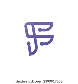 F And Tech Modern logo design