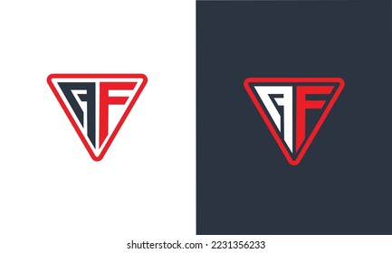 
A F Triangle logo design vector templates 