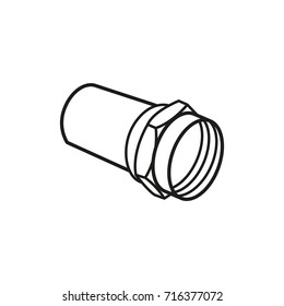 F type connector for antenna cable icon. vector illustration. 