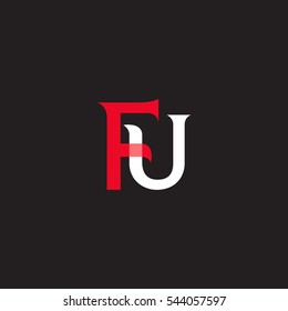 F and U  Letter logo design vector element