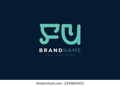 F and U logo design. FU abstract Letters Logo Monogram. This logo design is the process of creating a visual symbol that represents a brand, company, or individual.