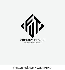 F U T Minimalist and modern vector logo design suitable for business and brands