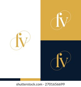 F and V combine luxury logo
