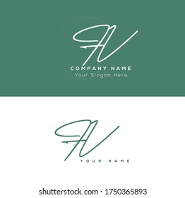  F V FV Initial letter handwriting and signature logo.