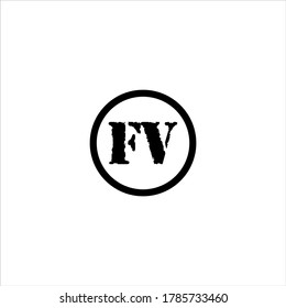 Diseño vectorial de logotipo de letra F V