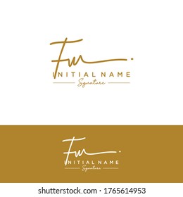 F W FW Initial Brief Handschrift und Unterschrift Logo.