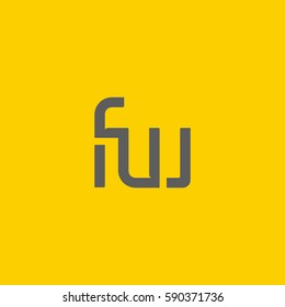 F and W Letter logo design vector element