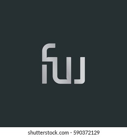 F and W Letter logo design vector element