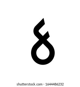 F water drop logo design vector sign template