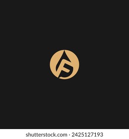 F Water Letter Logo Template vector icon illustration design,
