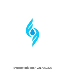 f water Logo Design Template
