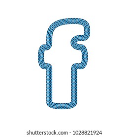 F Webbing Tape Letter Logo Icon Design