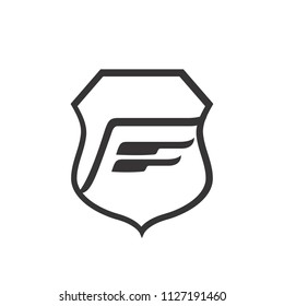 F wing initials guardians company logo