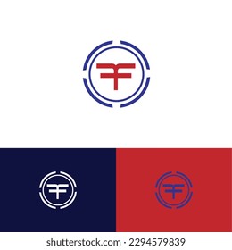 F word monogram logo design idea