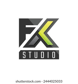 F and X letters logo design. Modern and clean logo design.