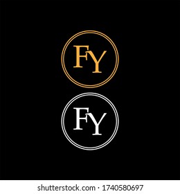 F Y letter logo abstract design