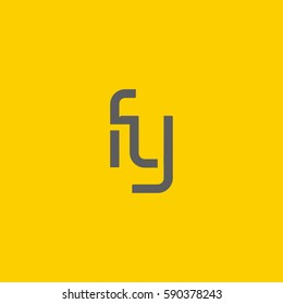 F and Y Letter logo design vector element