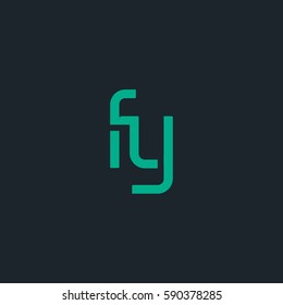 F and Y Letter logo design vector element
