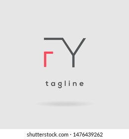 F & Y Letters joint logo design vector template