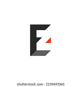 F ZE letter, icon, vector illustration