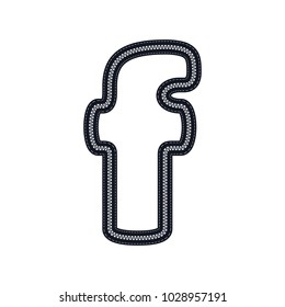 F Zipper Letter Logo Icon Design