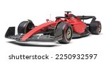F1 3d race car icon transport jet logo sport auto racing symbol concept art design template vector isolated red black turbo jet power hybrid white background race single seater