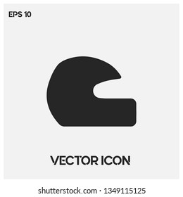 F1 car racer helmet symbol vector icon. Premium quality.