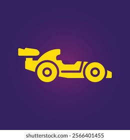 F1 car trendy artwork beautiful abstract vector illustration colorful yellow design.eps