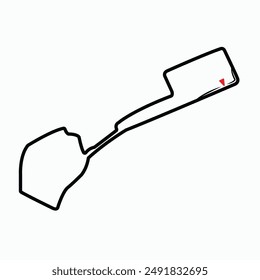 F1 Circuit Baku Icon, symbol, and vector, Can be used for web, print, and mobile