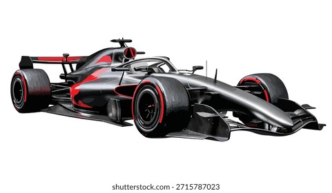 Ikone moderne Rennwagen Kunst Design Vektor