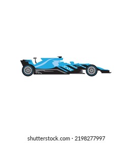 F1 racing car logo design icon vector illustration