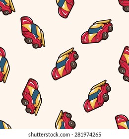 f1 racing , cartoon seamless pattern background