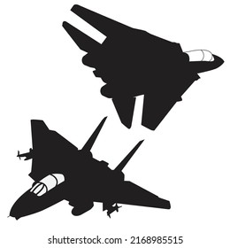 f14 air silhouette craft collection set vector design