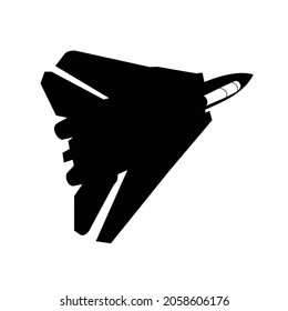 F14 Tomcat Jet Fighter Silhouette Vector Design