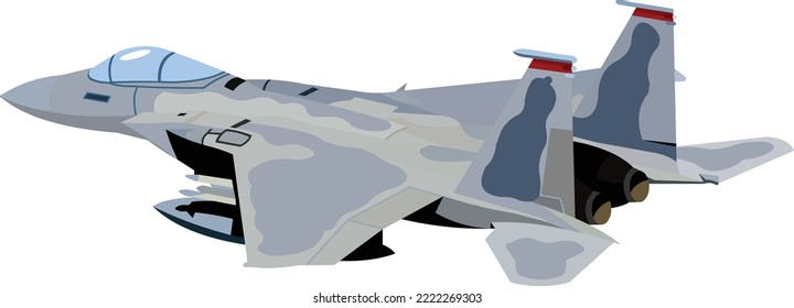 F-15 Dibujo vectorial de la línea aérea EAGLE